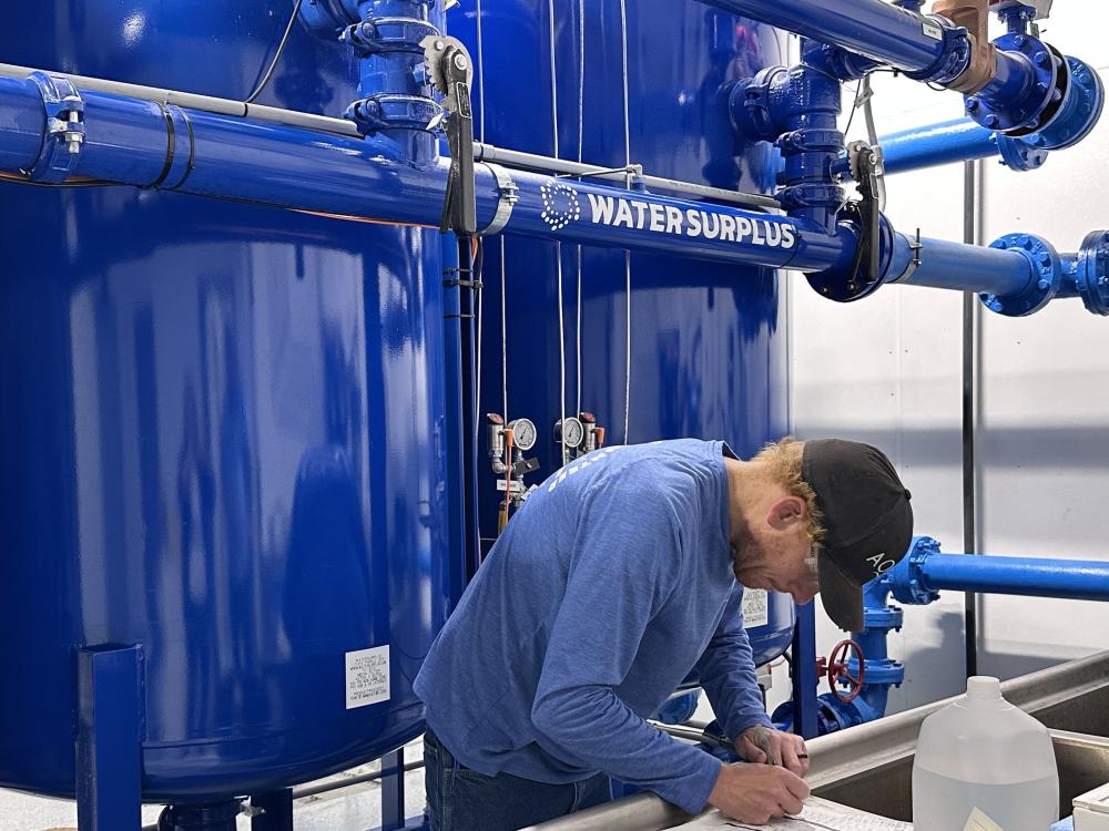 man and equipment