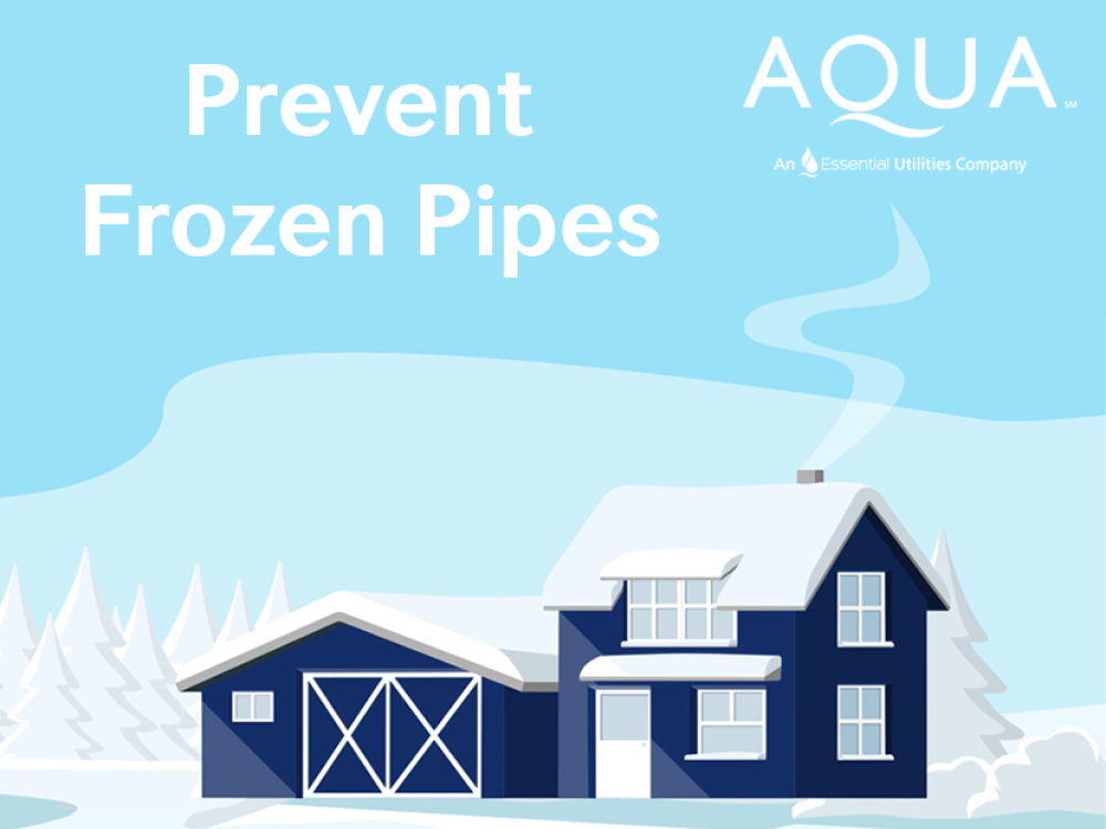 home graphic with protect frozen pipes verbiage