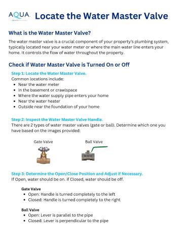master valve