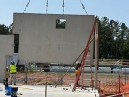 building and workers