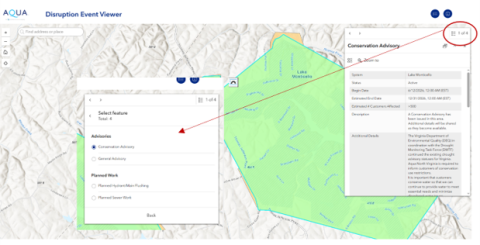 map with arrow and text